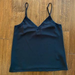 Cooper & Ella Black Lace Trim V-Neck Cami Camisole Sz XS